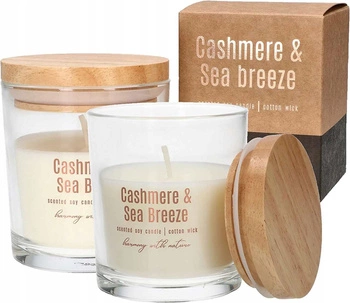 Sklenená sviečka s vôňou sóje - 2 ks