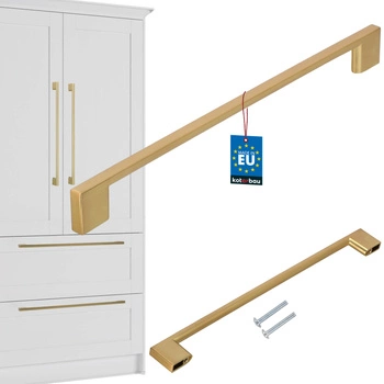 Kuchynská nábytková úchytka klasická moderná dlhá zlatá matná 256 mm