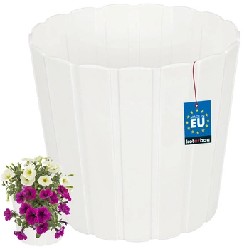 Kvetináč plastový biely 21,5 cm