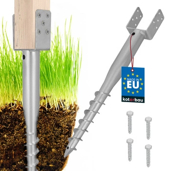 Základňa stĺpa kotva u skrutkovateľná do zeme oceľ 100x720 mm