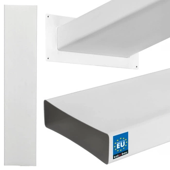 Plochý káblový ventilačný kanál 204x60 biely 100cm