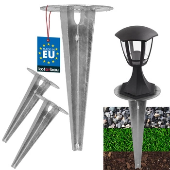 Základňa pre záhradné svietidlá zapustená do zeme kotva 150 mm sada 2 ks.