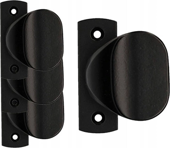 Držadlo dverí sada 65 pre dvere bránka - 4 ks - Farba čierna