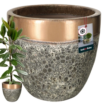 Kvetináč zlatý mrazuvzdorný s odtokom vody ⌀ 46 cm