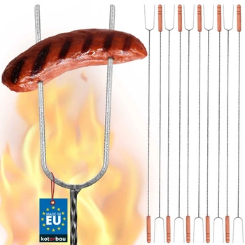 Vidlička na klobásy na ohnisko 120 cm sada 10 ks.