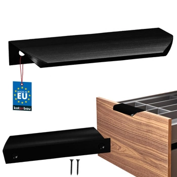 Úchyt nábytkový hliníkový čierny mat 96/116 mm