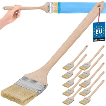 Plochá zahnutá kefa na radiátory malá úzka 76 mm sada 10 ks.