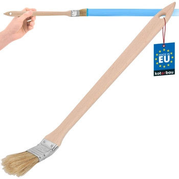 Plochá malá úzka zahnutá kefa na radiátory 25 mm