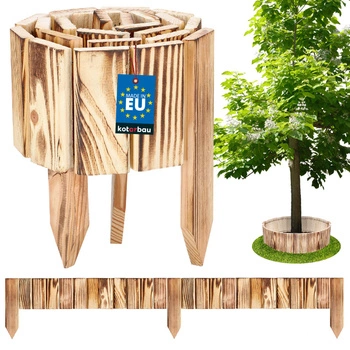 Obruba palisádového opálového dreveného plotu 10x110 cm