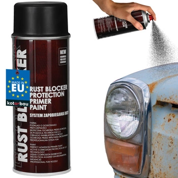 Ochranný lak v spreji antikorózny na kov čierny ral 9005 400 ml