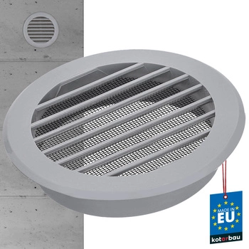 Krytka ventilačná okrúhla mriežka 100 mm - Farba šedá