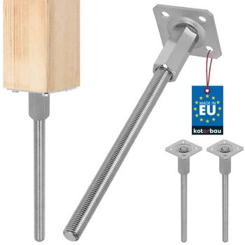 Základňa stĺpa kotva vertikálne nastaviteľná oceľová 80x330 mm sada 2 ks.