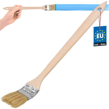 Plochá malá úzka zahnutá kefa na radiátory 50 mm