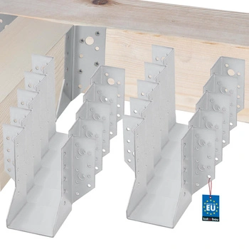 Vešiak na drevené trámy tesárske krokvové 70x125 mm sada 10 ks.