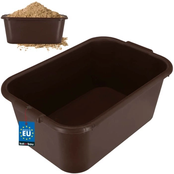 Stavebný zásobník záhradný obdĺžnikový na maltu hnedý 45 l