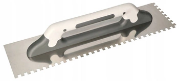 Hladidlo z nehrdzavejúcej ocele 480 mm ozubené 8x8 lepidlo na vyhladzovanie omietky