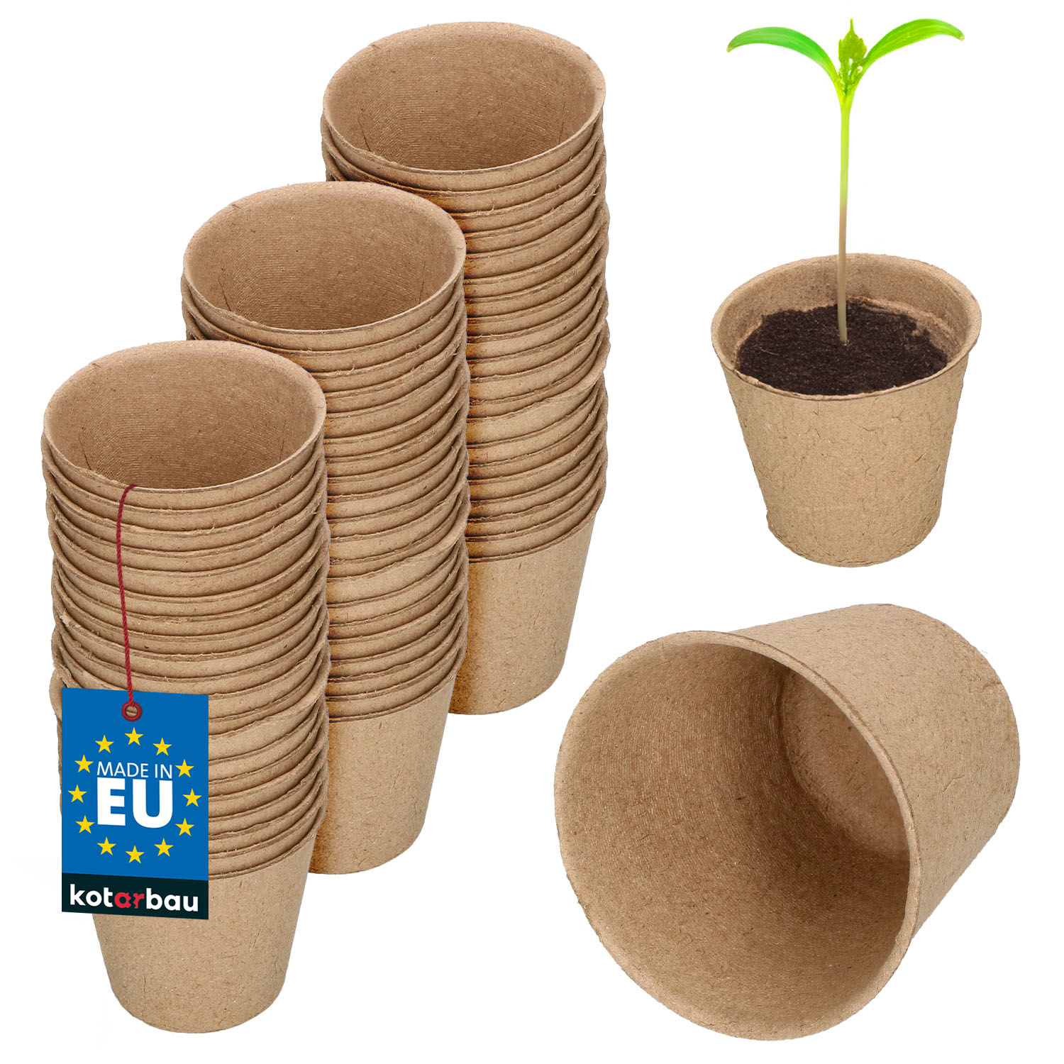 Rašelinové kvetináče 6 cm sadenice bio - 60 ks.