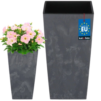 Kvetináč s vložkou 195x195x375 mm betónová konštrukcia