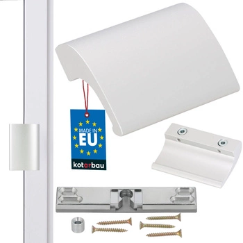 Závor balkónový úchyt dvere zámok palivový hliníkový - Farba strieborná anodizovaná