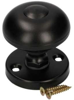 Pevný gombík na priskrutkovanie na rukoväť čierny