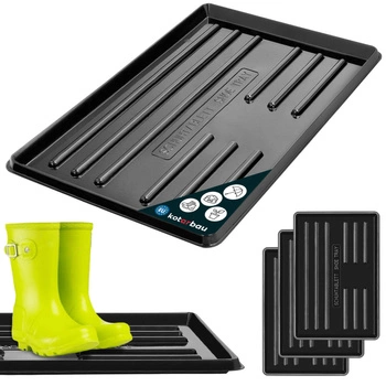 Odkvapkávač na obuv 60x40 cm sada 3 ks – Farba čierna