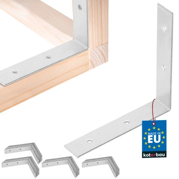 Tesársky uholník nerezový pozinkovaný 100x100x20 mm sada 50 ks.