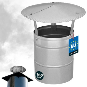 Dymová strieška pre komínovú rúru pozinkovaná ø160
