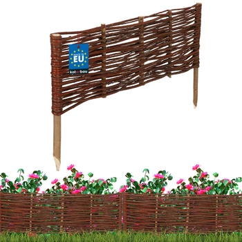 Prútený záhradný plot riadený palisáda lemovanie 60x20 cm