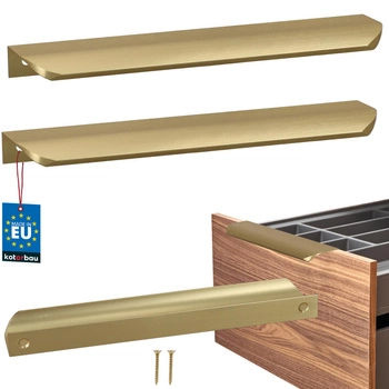 Úchyt nábytkový hliníkový zlatý mat 192/212 mm sada 2 ks.