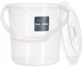 Priehľadné vedro s odmerným vekom - 5 l
