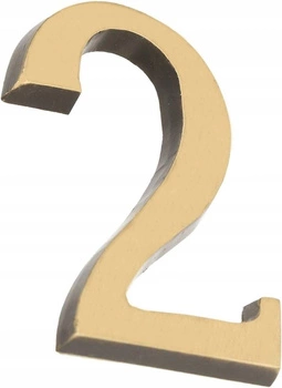 Číslo domu "2" číslo dverí 3d 5cm patina