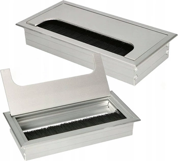 Hliníková priechodka na káble strieborná 160x80 mm - sada 2 ks.