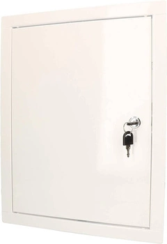 Oceľové kontrolné dvierka s bielymi kľúčmi 40x30 cm