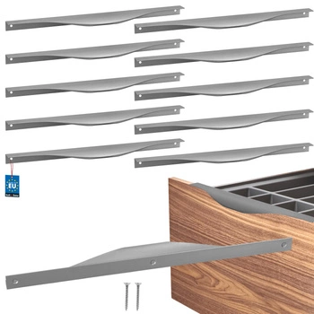 Úchyt nábytkový hliníkový strieborný 320/340 mm sada 10 ks.