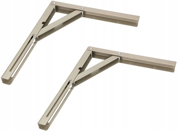 Sklopný roh na polici 300 mm rozkladací  2 ks - Farba saténová