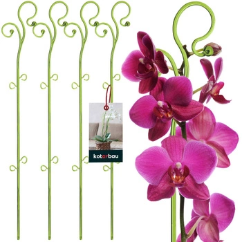 Podpora rastlín plastová zelená 58 cm sada 4 ks.