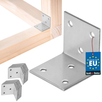 Tesársky uholník nerezový pozinkovaný 40x40x40 mm sada 25 ks.