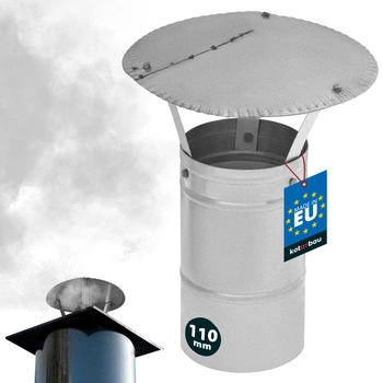 Dymová strieška pre komínovú rúru pozinkovaná ø110