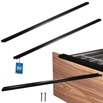 Úchyt nábytkový hliníkový čierny mat 780/800 mm sada 2 ks.