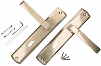 Dverová kľučka 90mm dlhý štít na kľúč sada - Farba patina