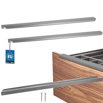 Úchyt nábytkový hliníkový strieborný 480/500 mm sada 2 ks.