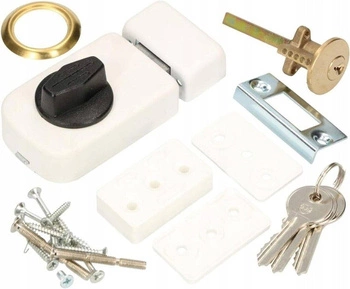 Povrchová montáž zámku dverí 60 mm biela