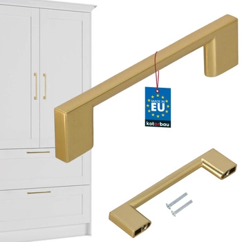 Kuchynská nábytková úchytka klasická moderná dlhá zlatá matná 96 mm