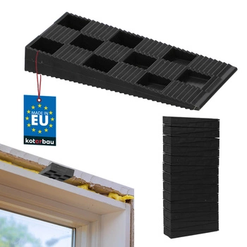 Plastové kliny na okná dvere 94x44x14 mm sada 25 ks.