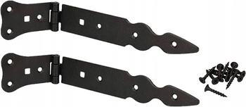 Úzky altánkový záves pre okenice a dvere čierny 200 mm sada 2 ks.