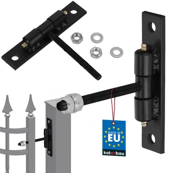 Záves brány s maznicami priskrutkovaný čierny fi 10 mm