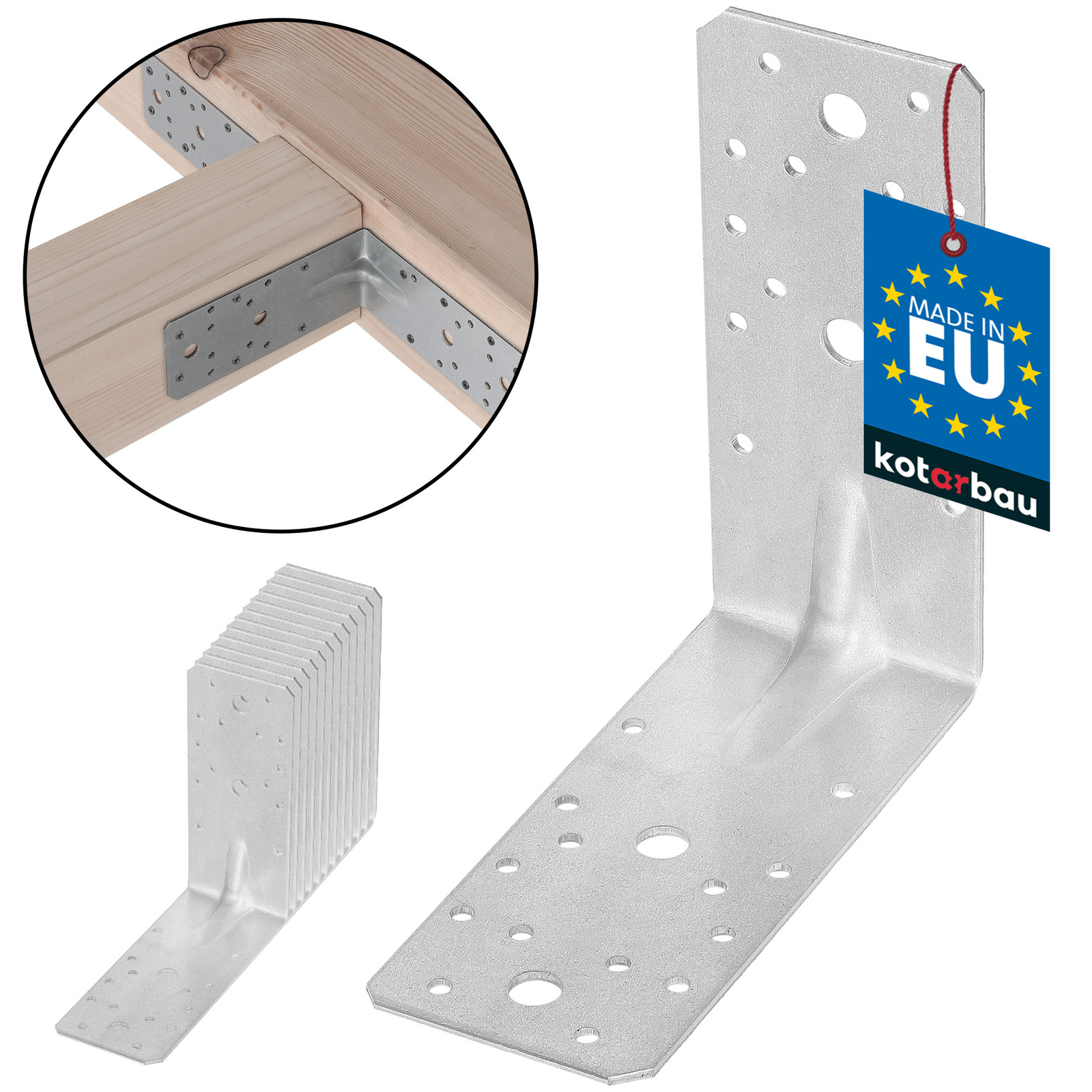 Uholník s prelisom 150x150x65 - 12 ks.