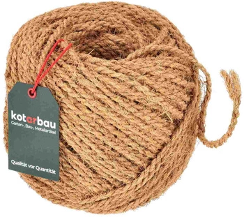Kokosová šnúra prírodná 60 m lano vlákno škrabka