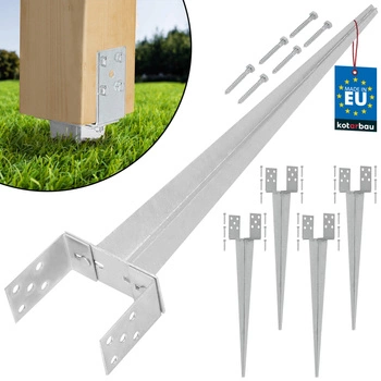 Základňa stĺpa nastaviteľná zatĺkacia 0-160 mm sada 4 ks.