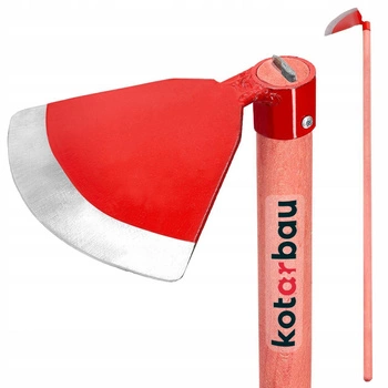 Polovičný okrúhly rýpadlo 190 mm kované červené